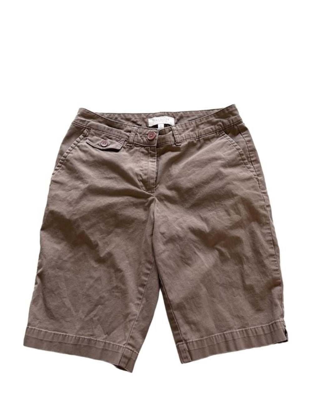 Talbots Petites Brown Chino Bermuda Shorts Size 4P